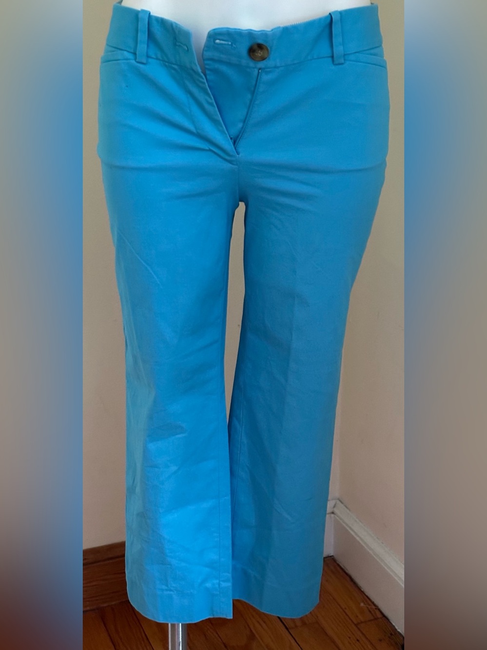 TALBOTS The Perfect Cropped Turquoise Blue 
Pants Sz 0P